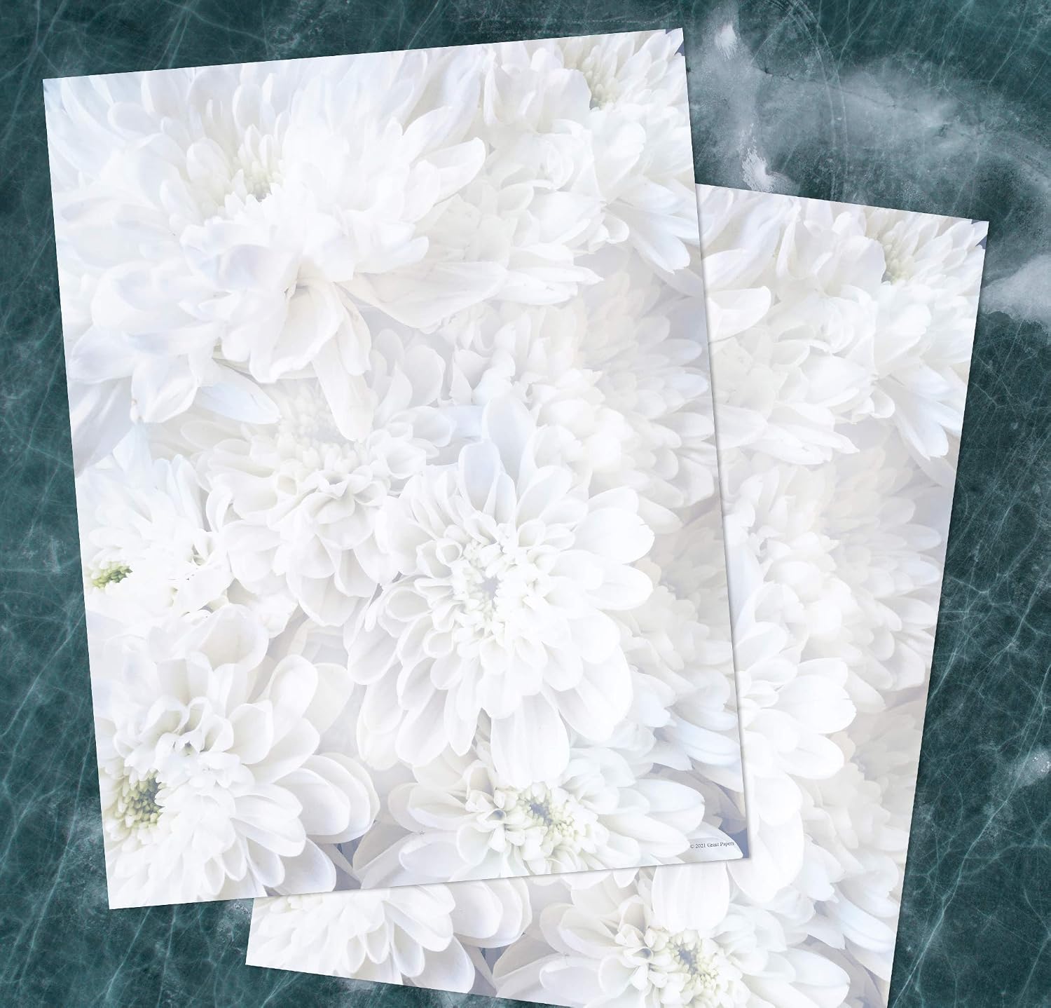 Great Papers! White Soft Petals Letterhead Stationery, 8.5" x 11", 80 count, Inkjet and Laser Printer Compatible (2020144)