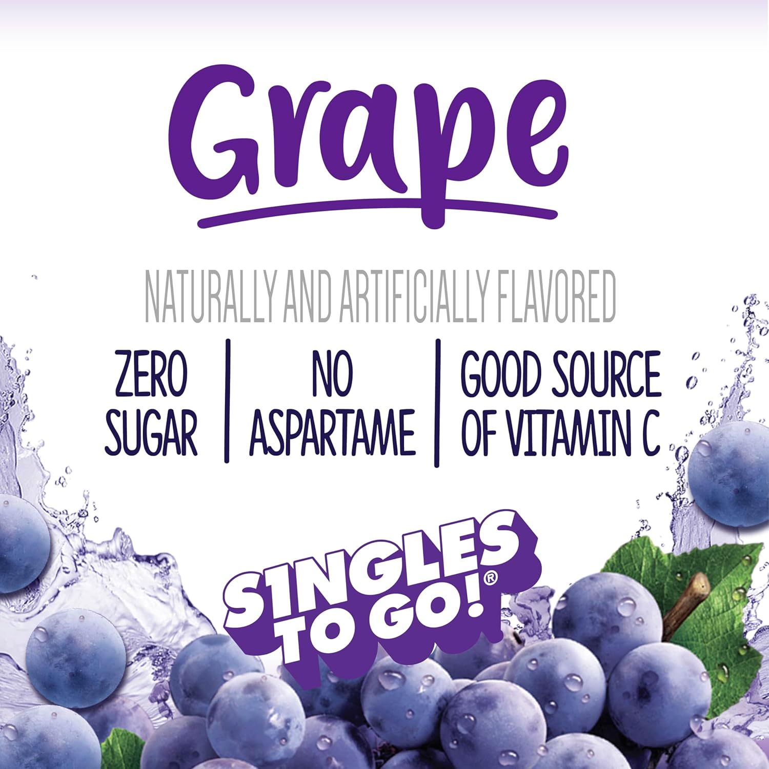 Singles To Go! Welch's Water Drink Mix, Grape, 72 Packets