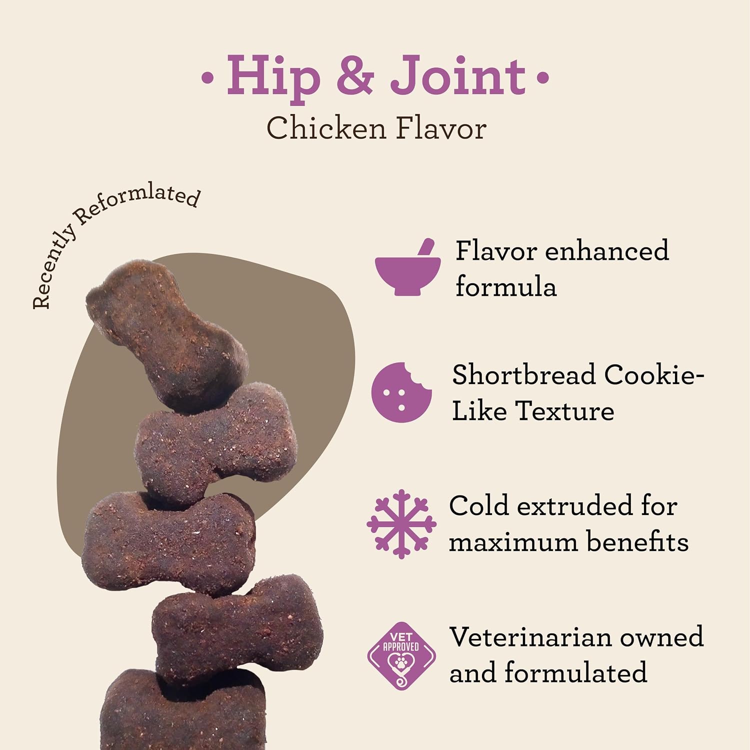 Dr. Joseph's VetPro Complete Dog Hip & Joint Wellness Supplement – High-Strength Glucosamine, MSM, Omega & Chondroitin Chews and Breeds – Vet Formulated Chicken Dog Treat - 120 Count