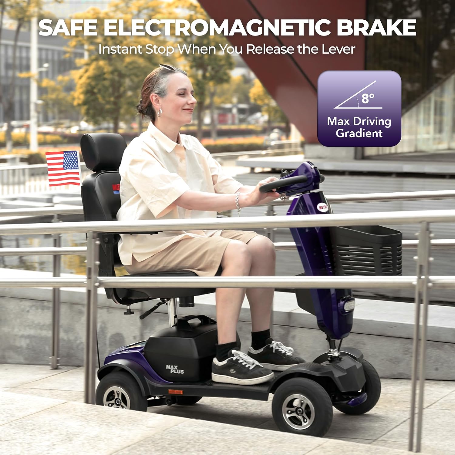 Metro Mobility 4 Wheel Powered Mobility Scooter for Seniors - 300 lbs Capacity Electric Mobility Scooter for Adults - Long Range Power Extended