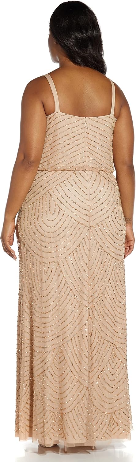 Adrianna Papell Women's Long Blouson Dress