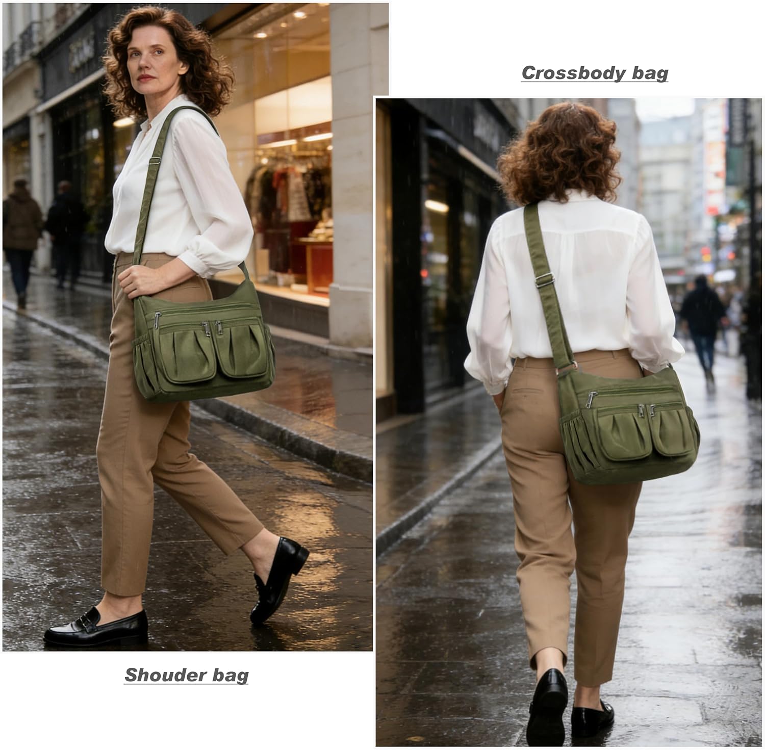 VOLGANIK ROCK Crossbody Purses for Women Shoulder Handbags Lightweight Waterproof Nylon Travel Bag Ladies Pocketbooks