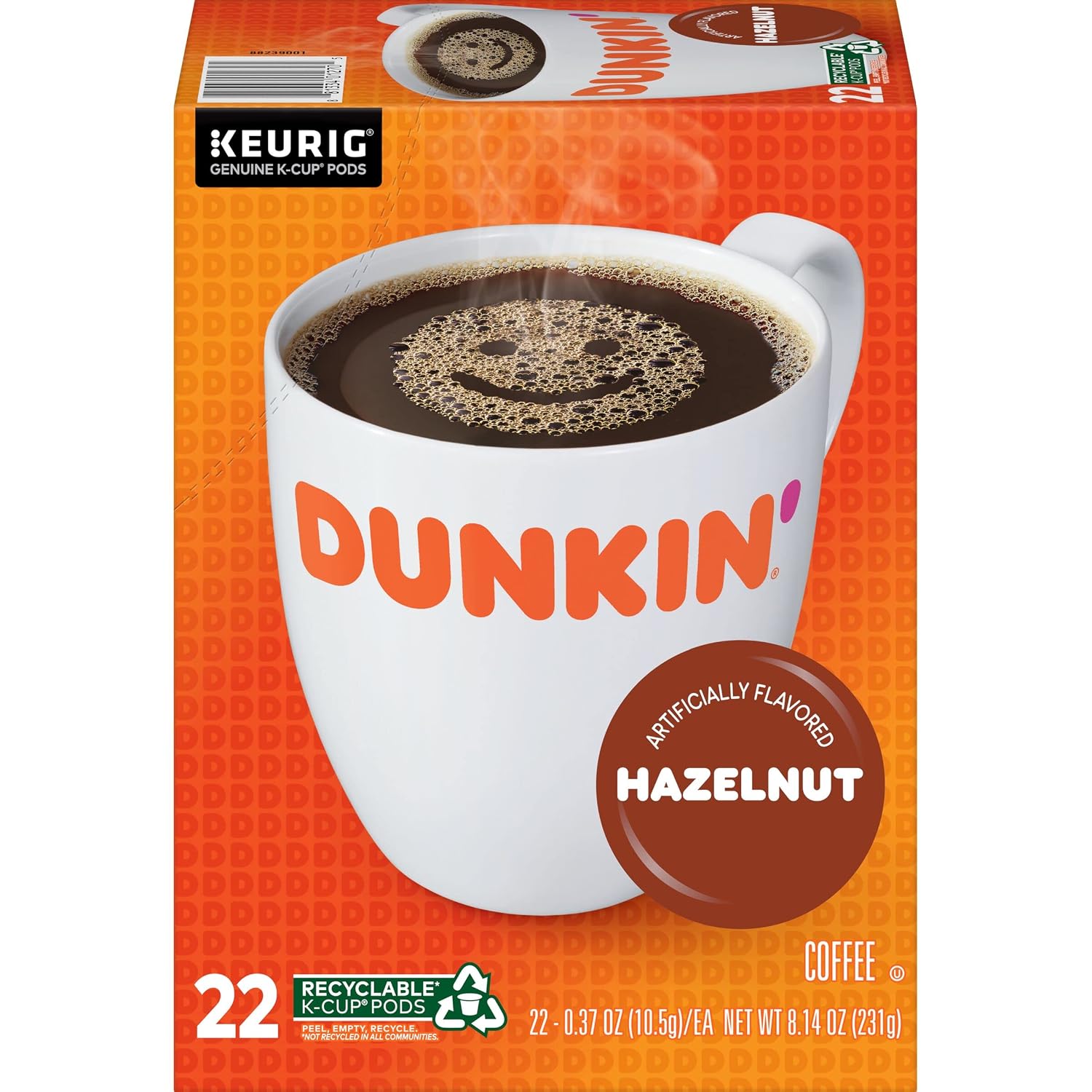 Dunkin’ French Vanilla Artificially Flavored Coffee, 60 Keurig K-Cup Pods | 6 boxes of 10 single serve coffee pods each, Smooth & rich flavor, Made with arabica coffee, Shelf stable, SNAP EBT eligible