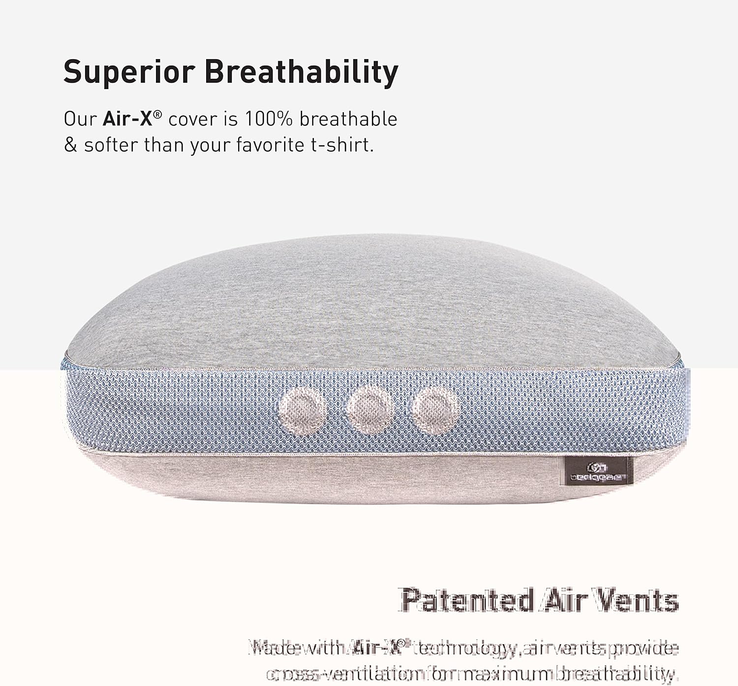 Bedgear Flow Performance Pillow, 2.0 Soft Cooling Pillow for Back