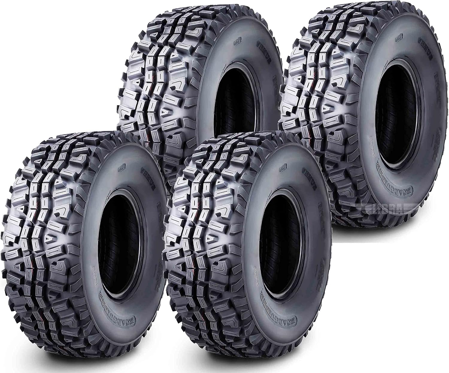 ROADGUIDER Full Set ATV Tires 24x9-10 & 24x11-10 for 2017 Kawasaki Mule SX