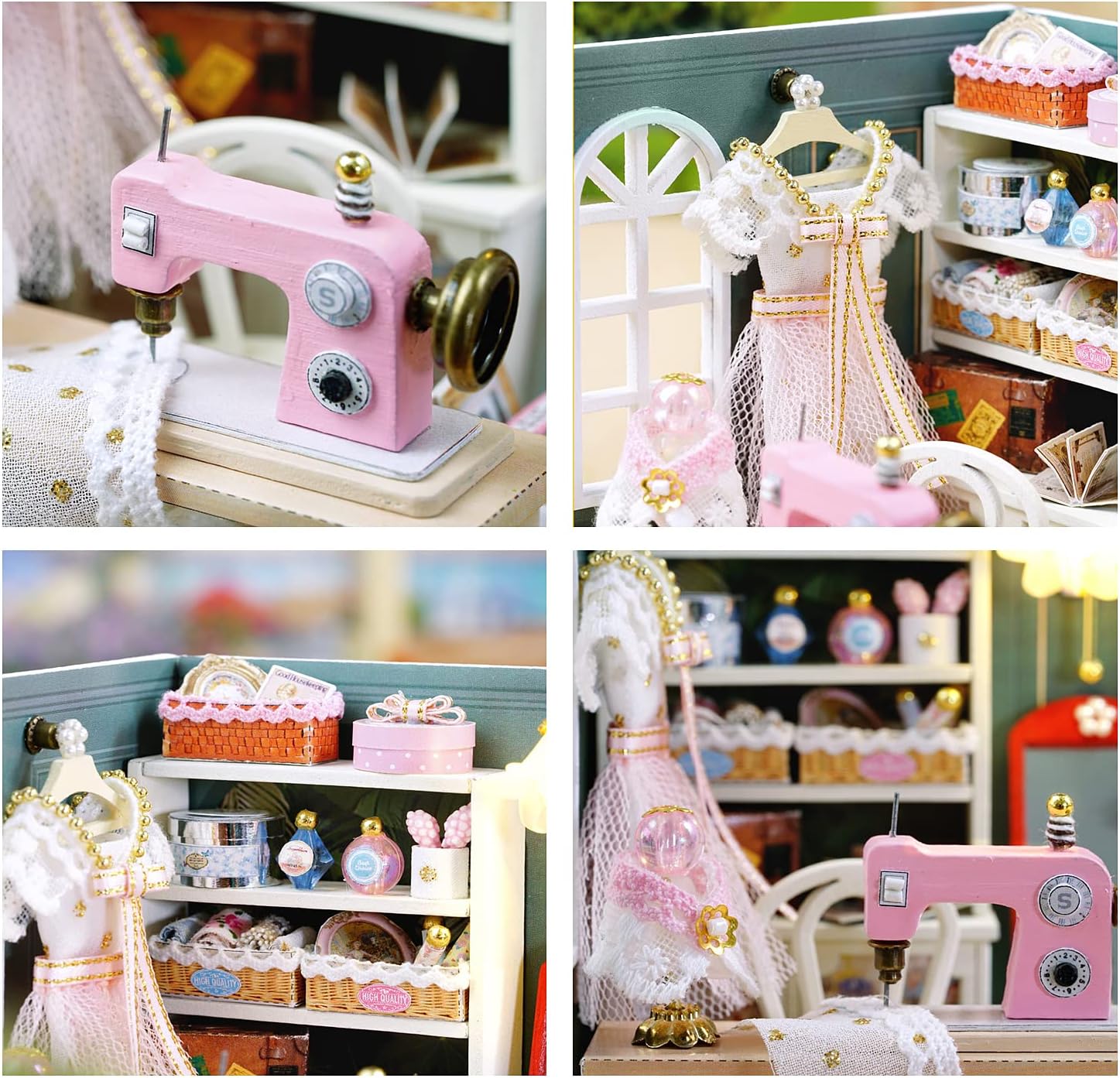 CUTEROOM DIY Doll Room Miniature Furniture Wooden House Kit-Study Room