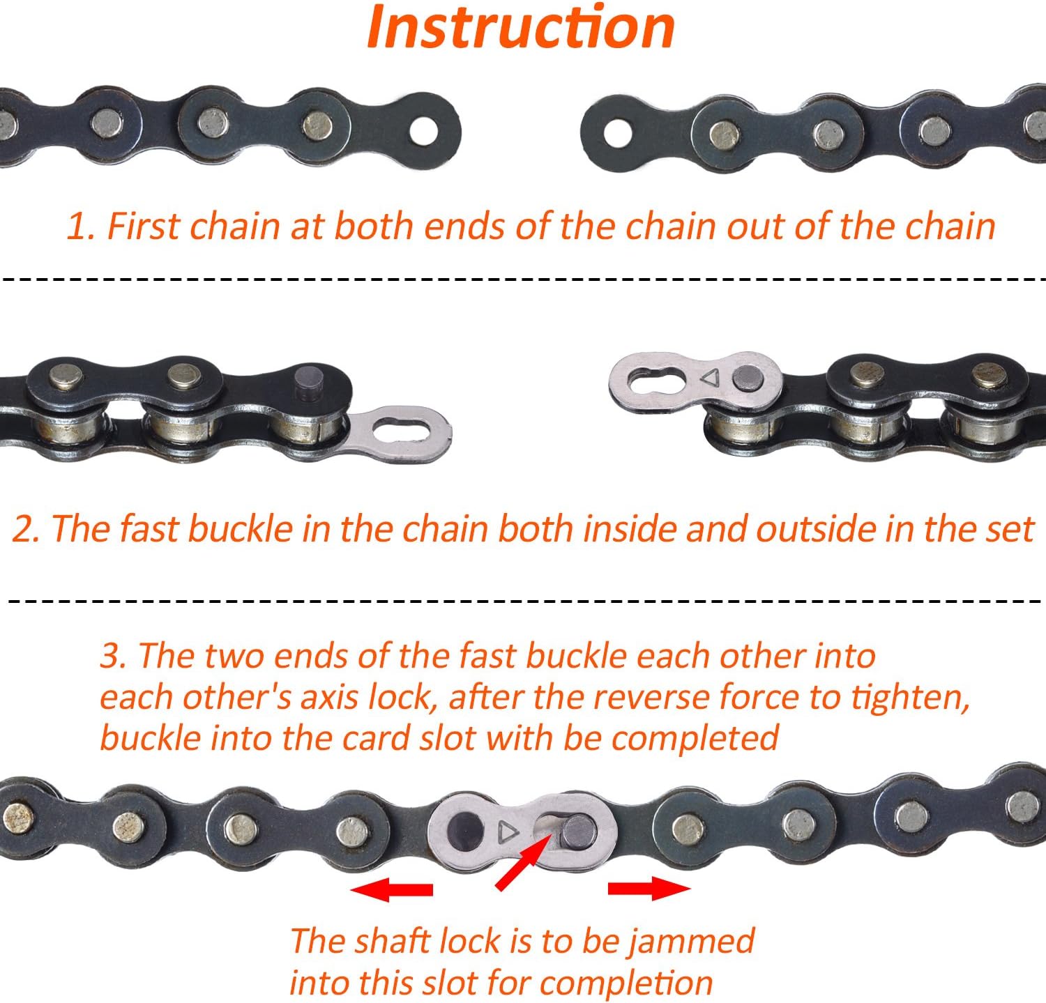 8 Pairs Bicycle Missing Link for 6, 7, 8, 9, 10 Speed Chain Master Link for Bicycle Chain Reusable Bike Parts, Silver