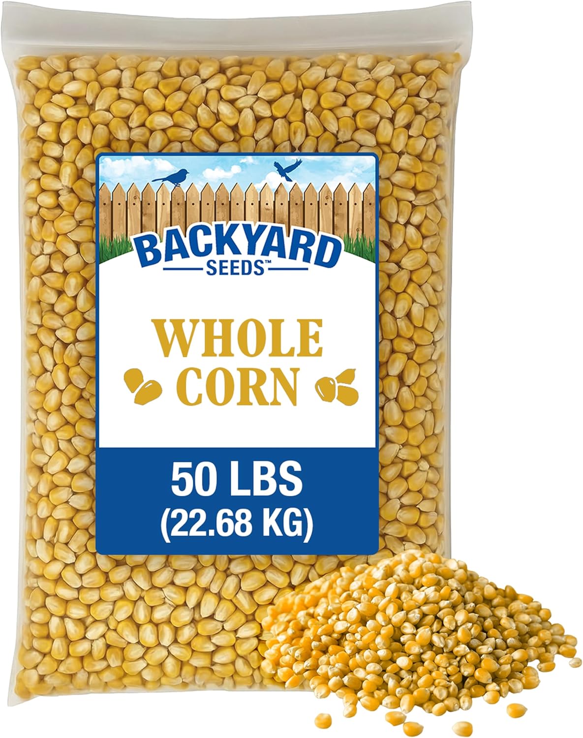 CountryMax 50LB Cracked Corn Chicken Feed, for Birds, Deer, Squirrels | High Energy, USA Sourced, Year-Round Feeding for Poultry, Wildlife, Birds. For Ground Feeding or Bird Feeders