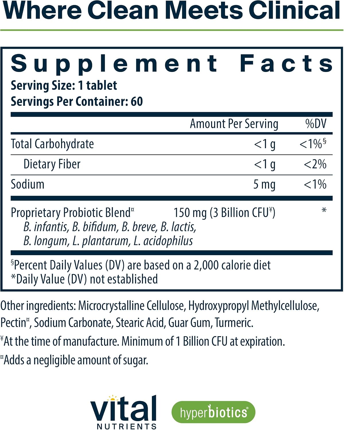 Hyperbiotics Vital Nutrients Bifidobacterium Probiotic | 7 Targeted Strains | Supports Immune and Digestive Health for Older Adults | Shelf-Stable