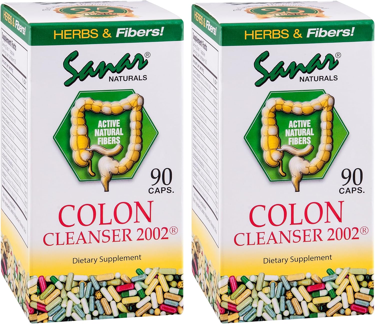Sanar Naturals Colon Cleanser 2002, High Fiber with Psyllium Husk, 90 Ct | Psyllium Husk Fiber, Probiotics, Cascara Sagrada & Aloe, Colon Cleanse, Gut Health & Daily Regularity, GLP-1 Support, 90 Ct