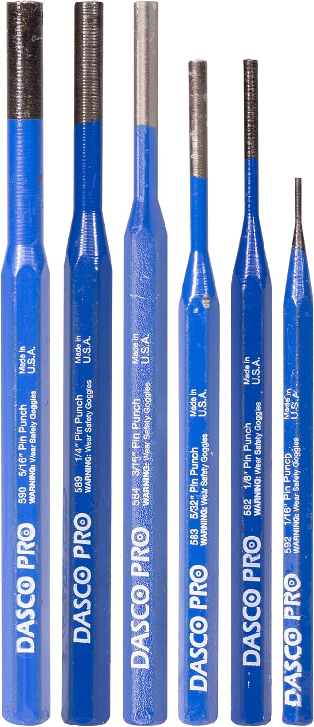 DASCO PRO 6 Piece Pin Punch Kit, Assembled in USA, VN70022 22