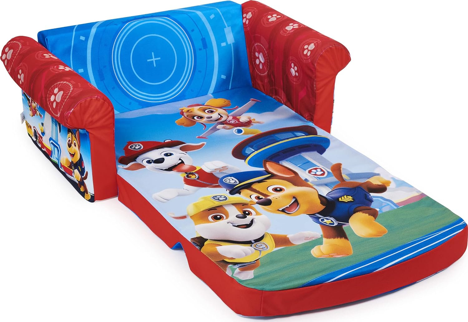 Marshmallow Furniture, Children's 2 in 1 Flip Open Foam Sofa, Minnie Mouse, by Spin Master | Pullout Foam Sleeper for Folding Lounging, Sitting, and Napping for Toddlers & Kids, Bedroom and Playroom Use