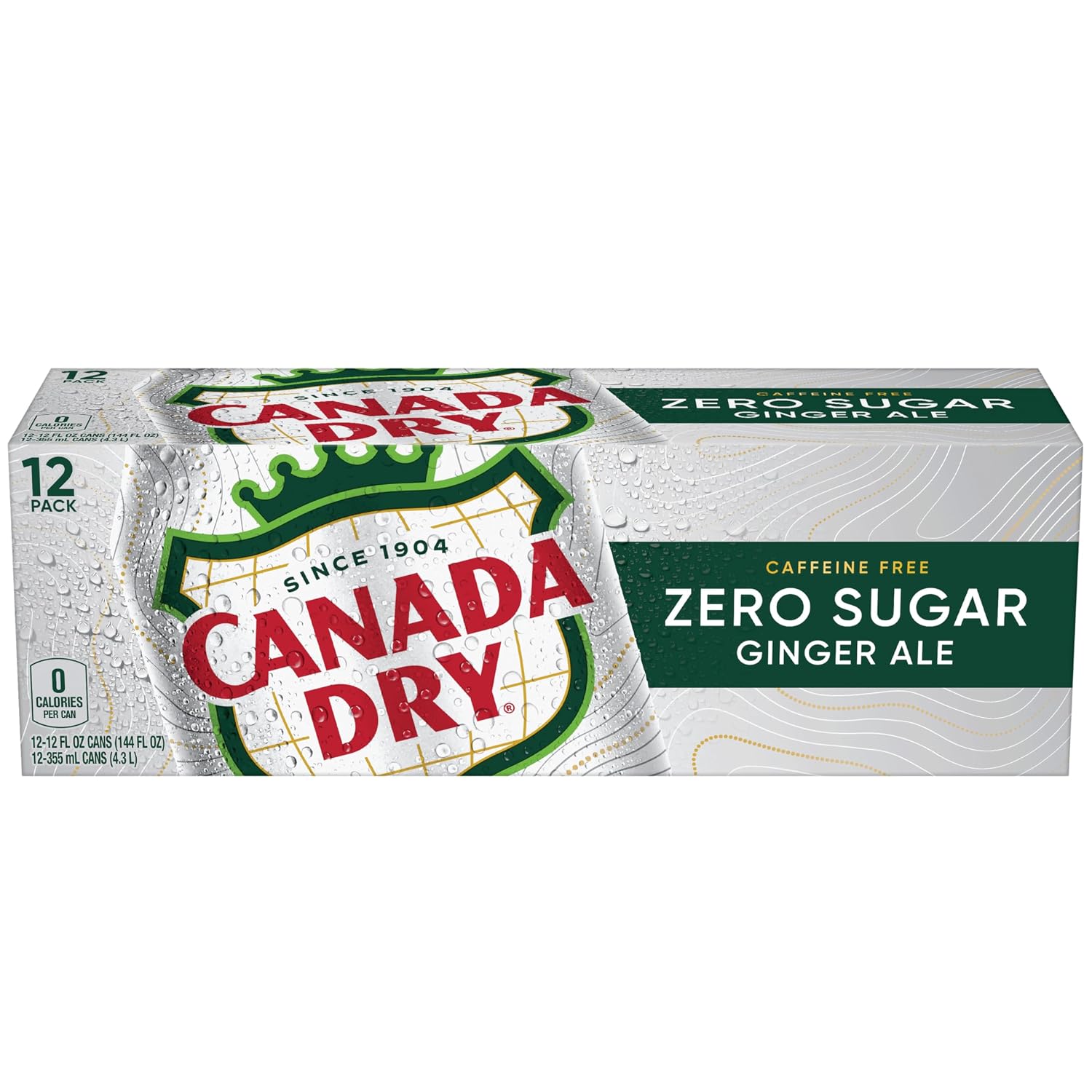Canada Dry Ginger Ale Soda, 12 fl oz cans, 12 pack