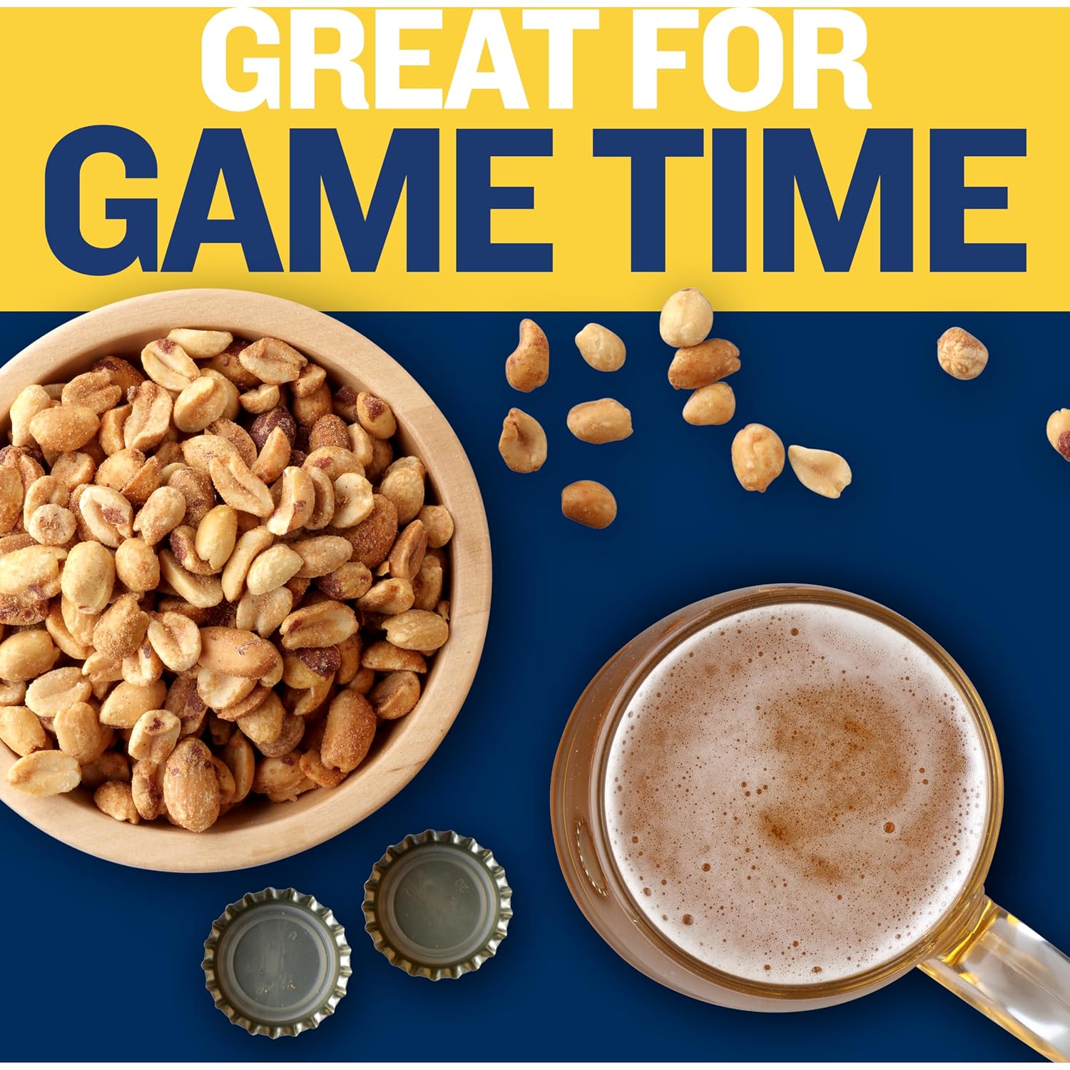 PLANTERS Salted Peanuts, Plant Based Protein Snacks, 2.19lbs (1 Ct)