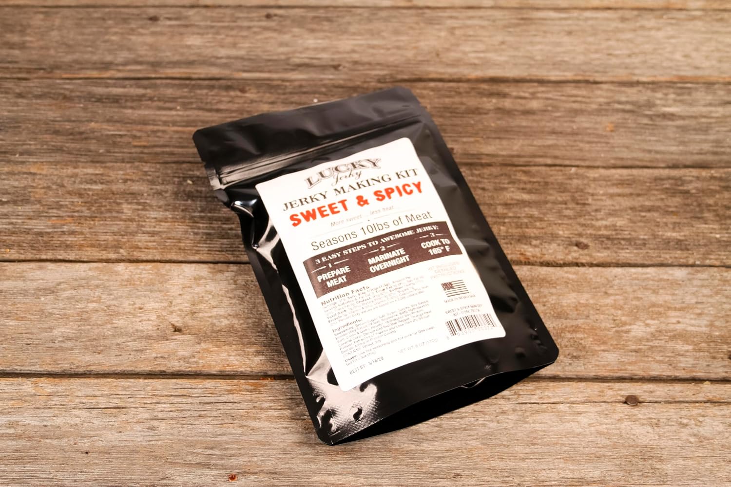Lucky Jerky Ultimate Savory DIY Beef Jerky Seasoning and Cure Kit, 12 Oz | Make Your Own with Original, BBQ, Teriyaki, and Sweet & Spicy, Seasons 5 lbs per Flavor, 20 lbs Total