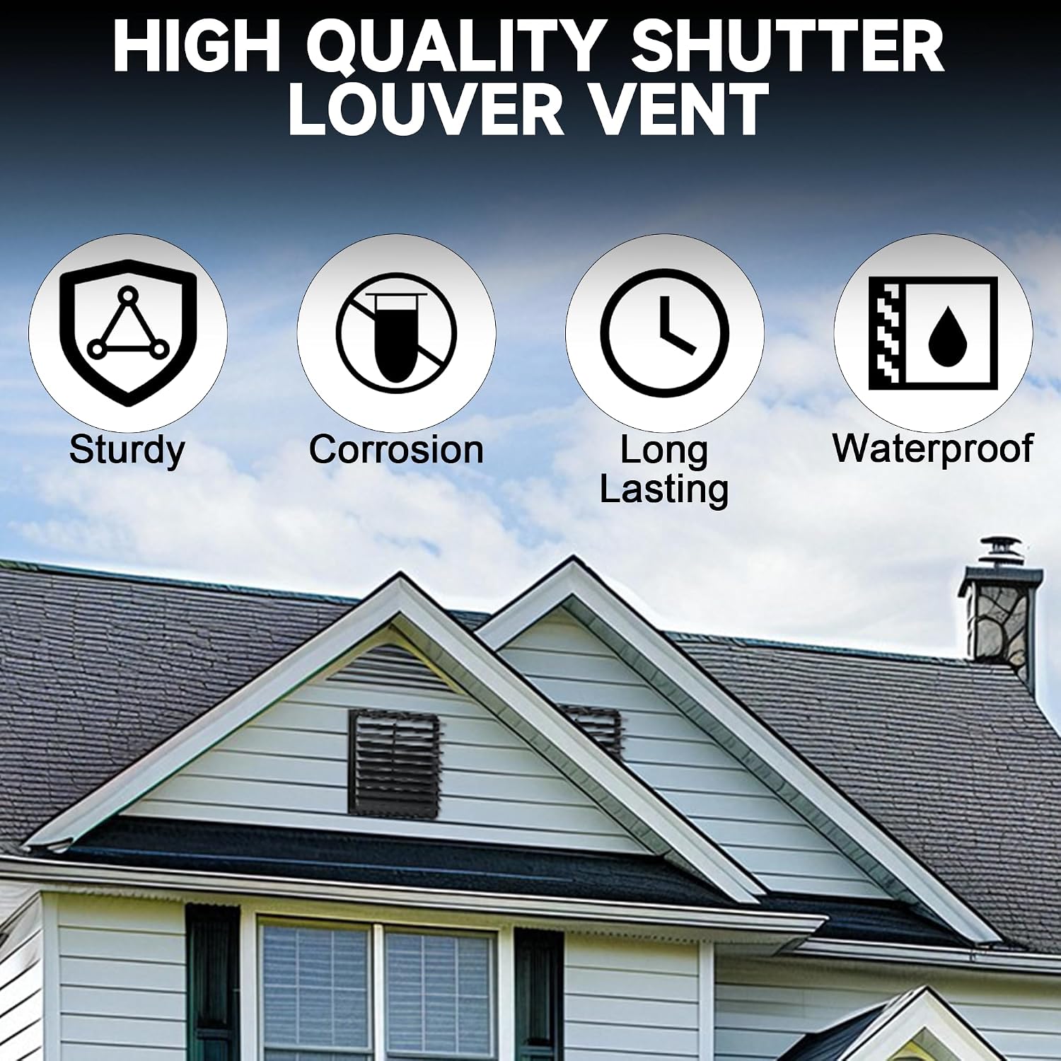 20 Inch Aluminum Automatic Exhaust Shutter Louver Vent, 2Pcs | 2Pcs Aluminum Gravity Shutters Louver for Windows Outside, Home Attics, Greenhouse Vent