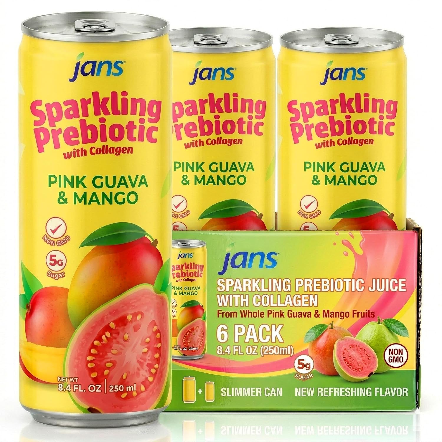 Jans 100% Coconut Water With Pulp, Unsweetened, 16.57 Fl Oz, Pack of 12