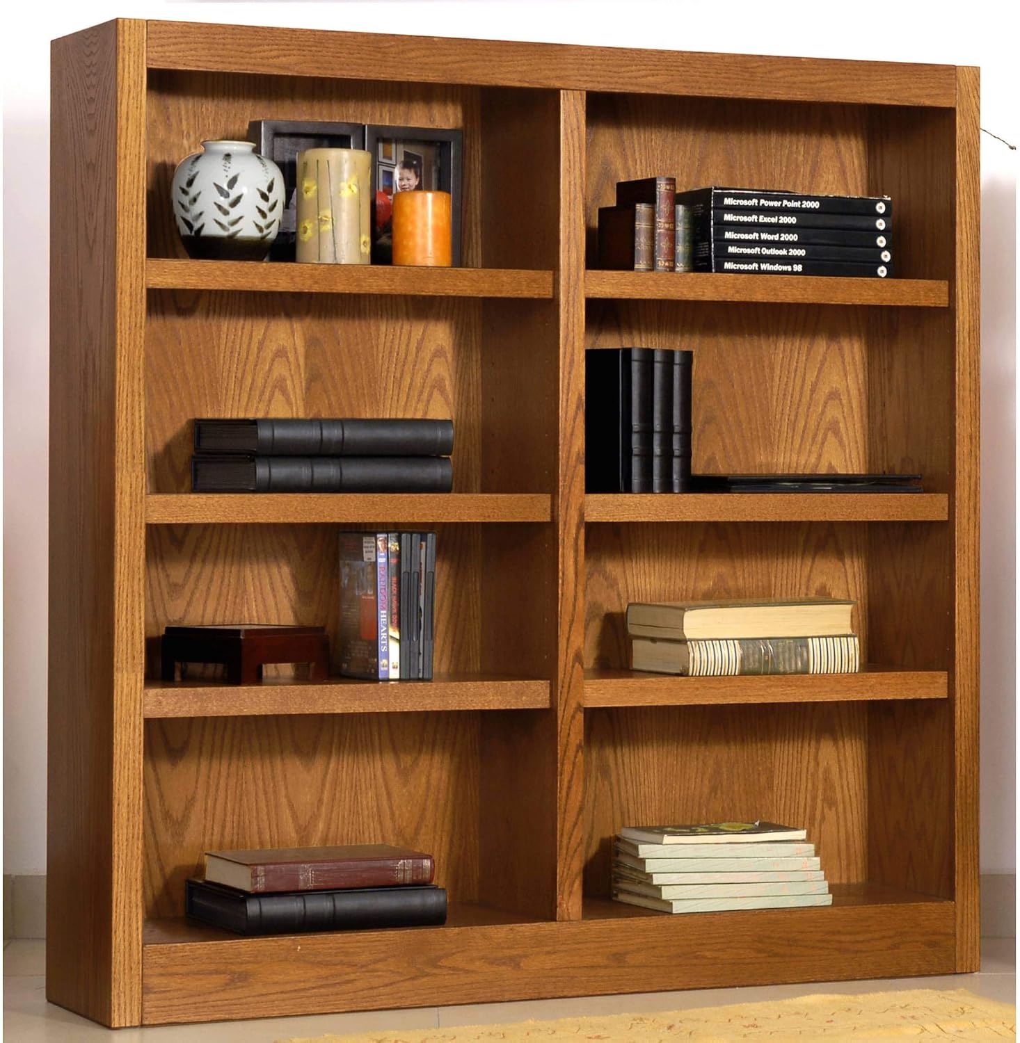 Concepts In Wood Book Shelf - Wood Bookcase Furniture 48 x 48 - Oak