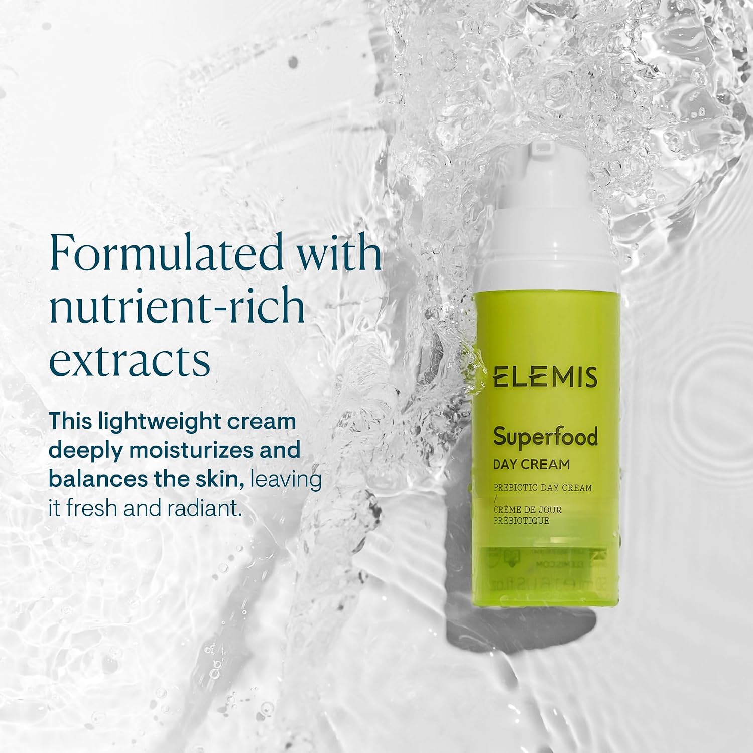 ELEMIS Superfood Day Cream | Vitamin-Rich Lightweight Prebiotic Daily Moisturizer Replenishes, Hydrates and Protects for Radiant