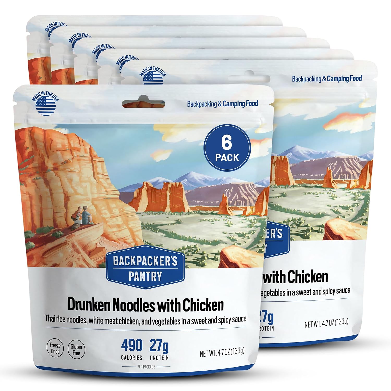 Backpacker's Pantry Lasagna | 1-Pack | 29g Protein | 620 Cal | Vegetarian, Nut Free | Made in the USA | Freeze Dried Meal & Camping Food