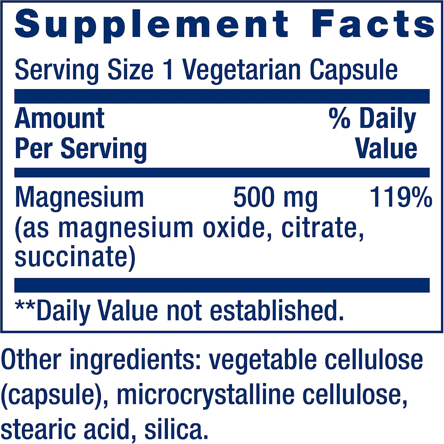 Life Extension Magnesium Caps, 500 mg, Magnesium Oxide, Citrate, and Succinate, Heart Health, Healthy Bones, Metabolism Support, 100 Vegetarian Capsules | Magnesium Oxide, Citrate & Succinate Blend for Heart Health, Healthy Bones & Metabolism, 100 Vegeta…
