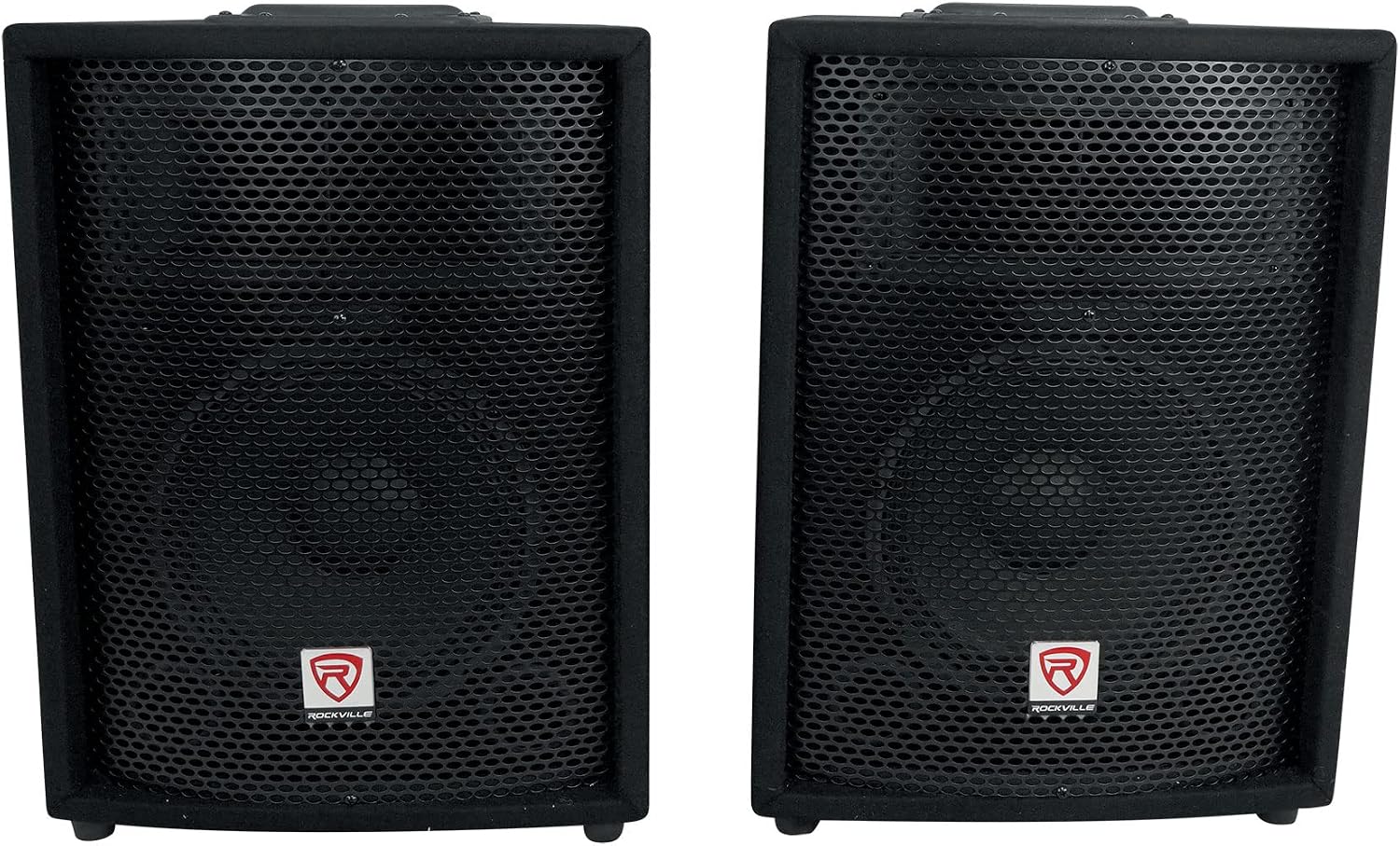 Rockville RPG2X10 10" PA Speaker Pair with Mixer and 2 UHF Wireless Mics