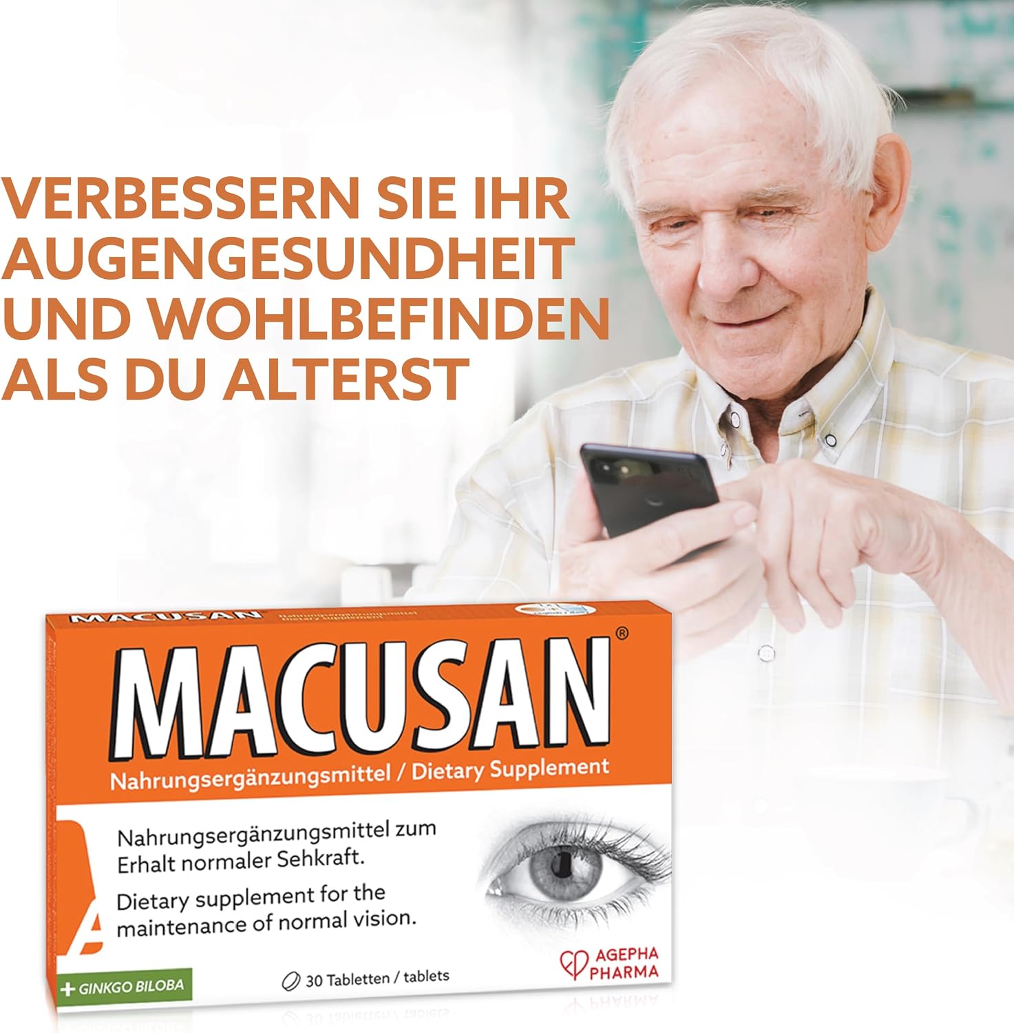 Dry Eye Tablets for Age-Related Eye Health Problems | Eye Vitamin & Mineral Supplement with Lutein, Zeaxanthin