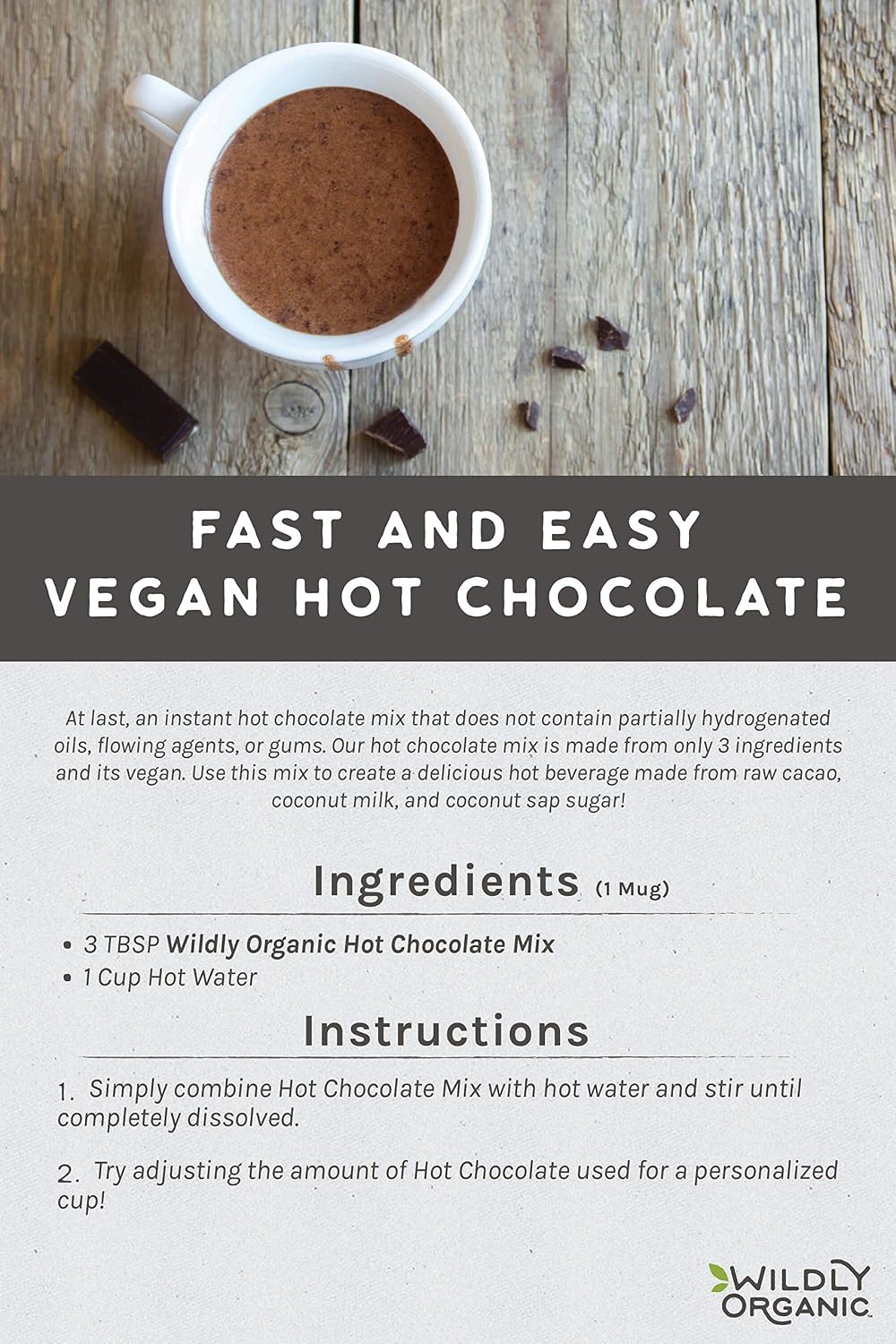 Wildly Organic Fermented Cacao Powder 8 Oz Bag | Perfect for Skin, Smoothies, Yogurt, Oatmeal, Chocolate, Fudge, Baking, & Hot Cocoa