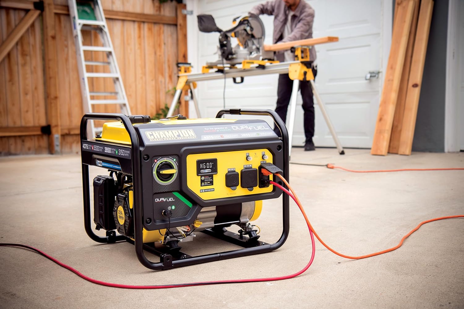 Champion Power Equipment 4375-Watt Dual Fuel RV Ready Portable Generator with Free 3-Year Warranty