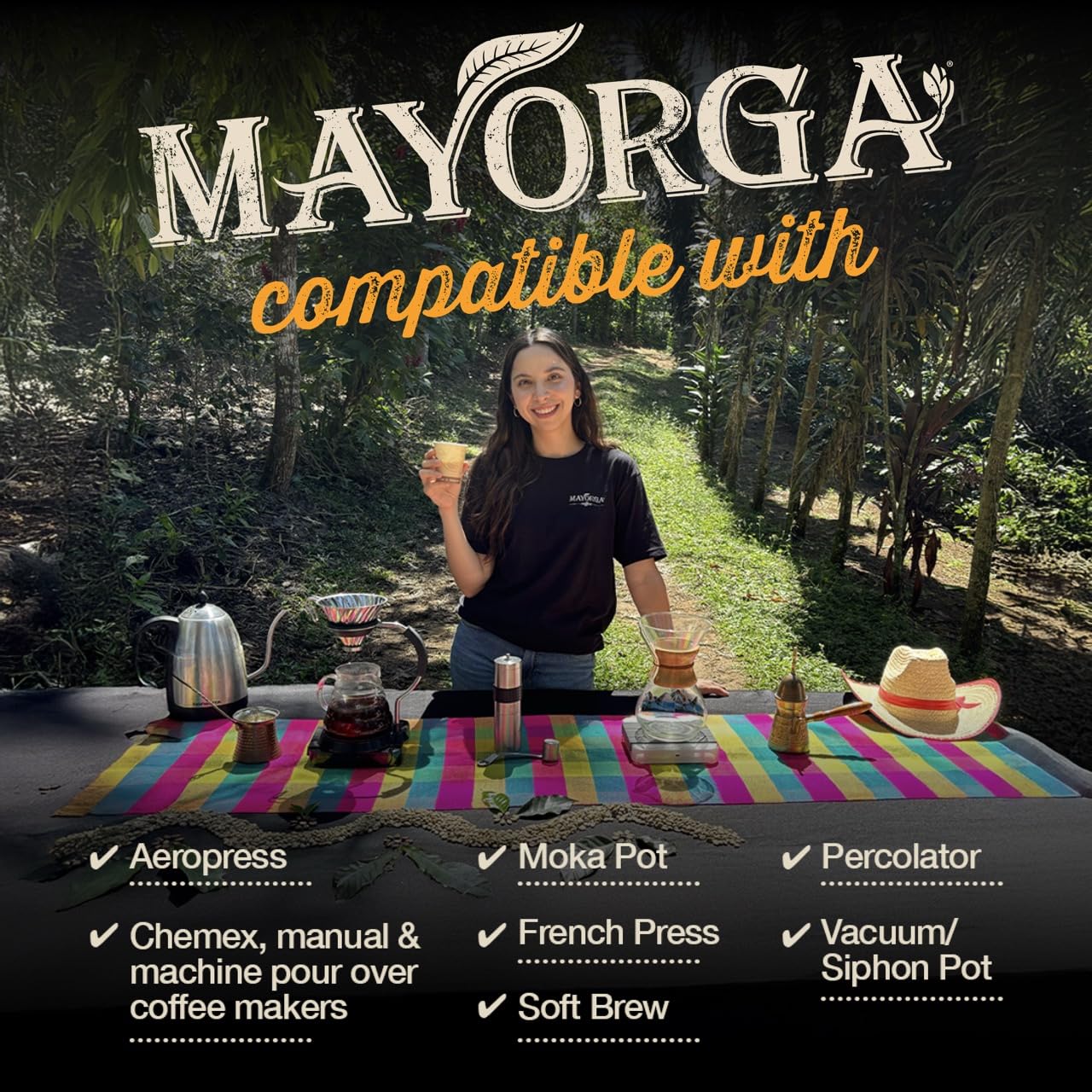 Mayorga Organic Coffee 12oz Cafe Cubano Roast - Dark Roast Whole Bean Coffee Specialty Grade, 100% Arabica, Slow Roasted, Bold and Smooth Flavor with Low Acidity - USDA Organic, Non-GMO, Kosher,