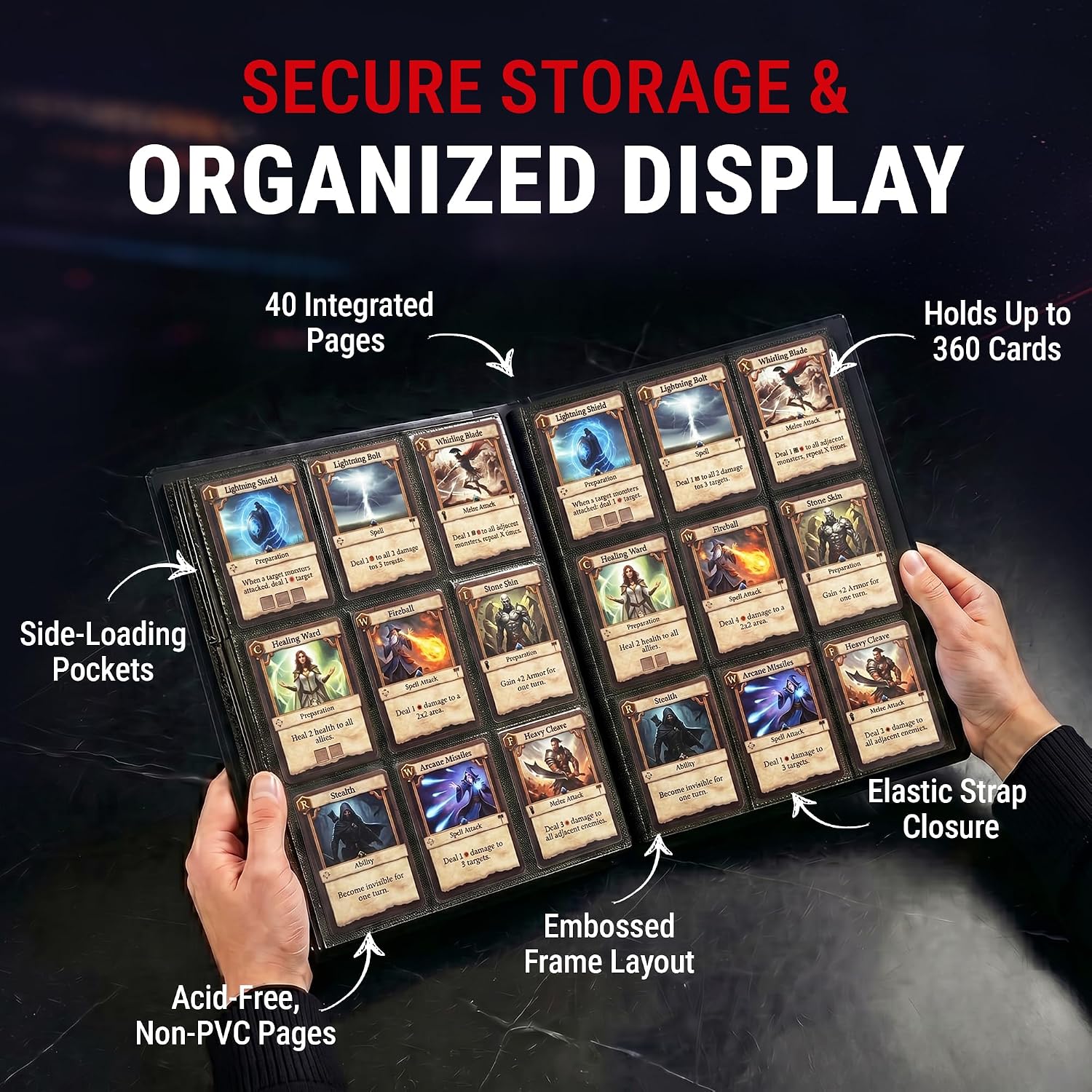 Ultra Pro Pokemon Card Binder 9 Pocket Full-View with Poke Ball Design – Trading Card Binder Holds 360 Cards Side Loading – Organizer for TCG