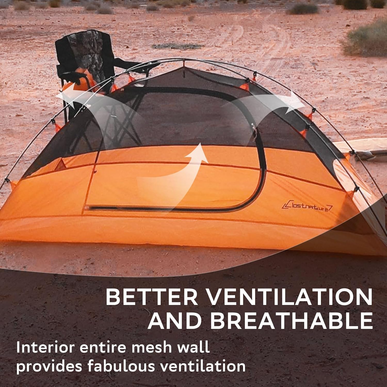 Clostnature 1/2/3/4 Person Lightweight Backpacking Tent, Easy Setup Tent