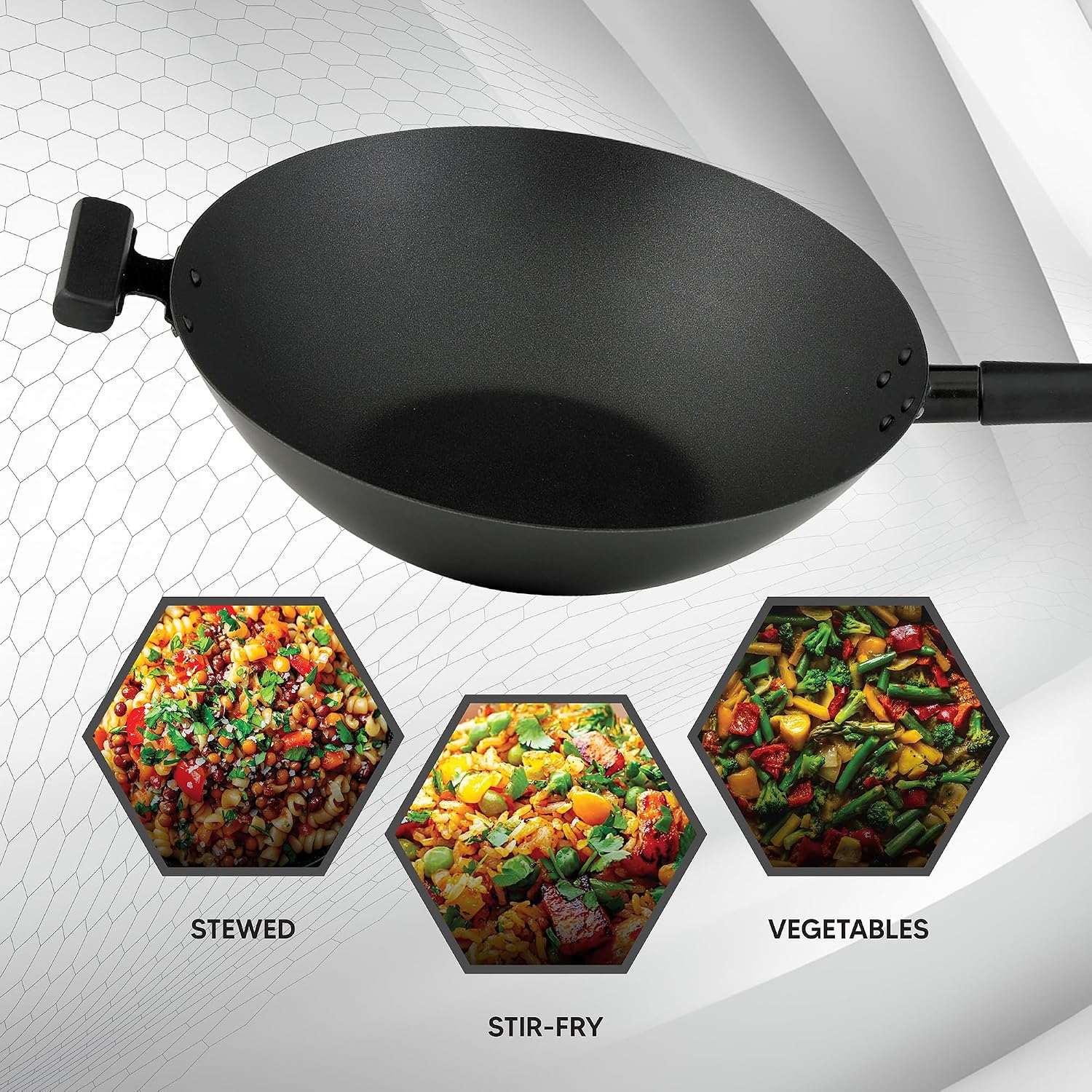 Helen's Asian Kitchen Xylan Non-Stick Wok, 12-Inch Flat Bottom Wok