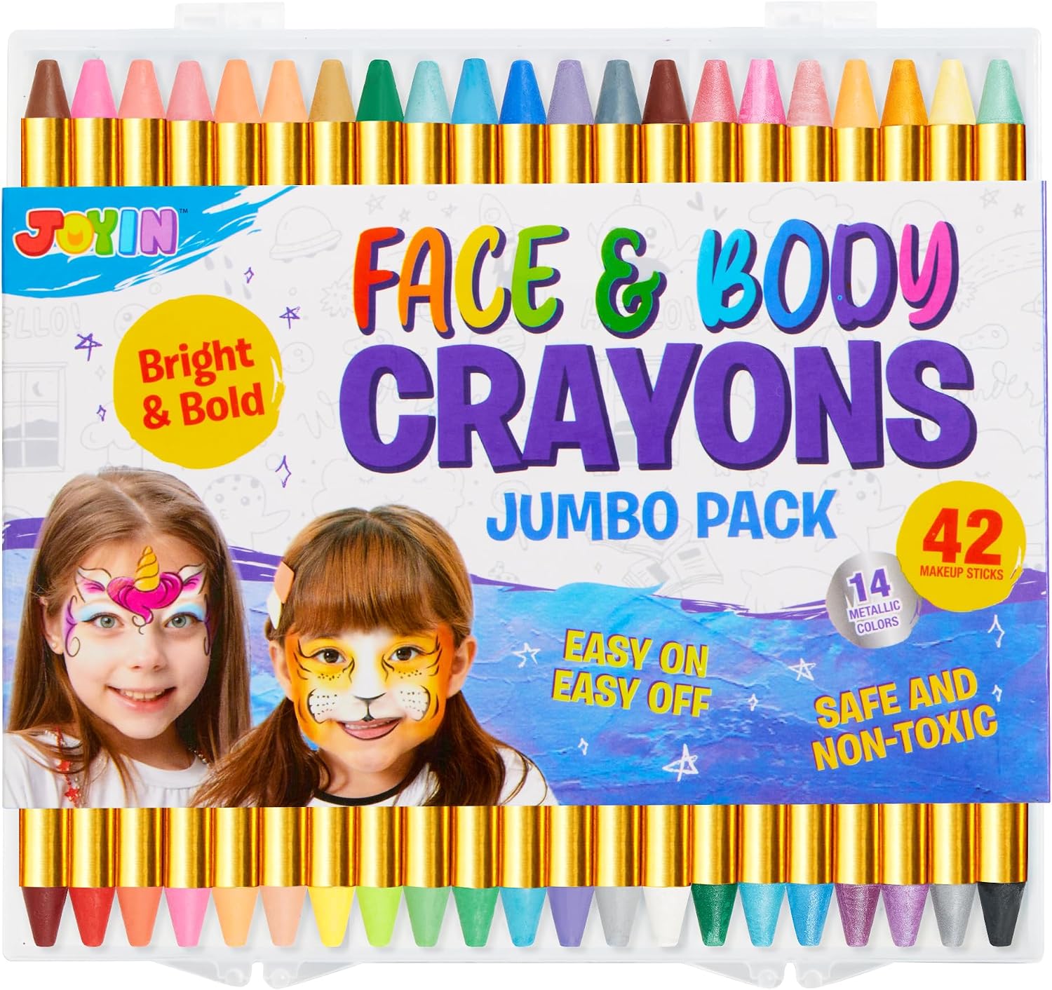 42PCS Face and Body Paint Crayons