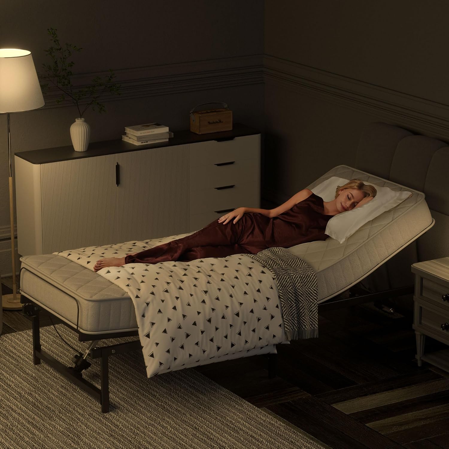 Adjustable Bed Frame Twin XL Electric Adjustable Bed Base | Head & Foot Incline, Ultra Quiet Motor, Remote Control, Fits Most Mattresses, Reduces Snoring & Boosts Circulation