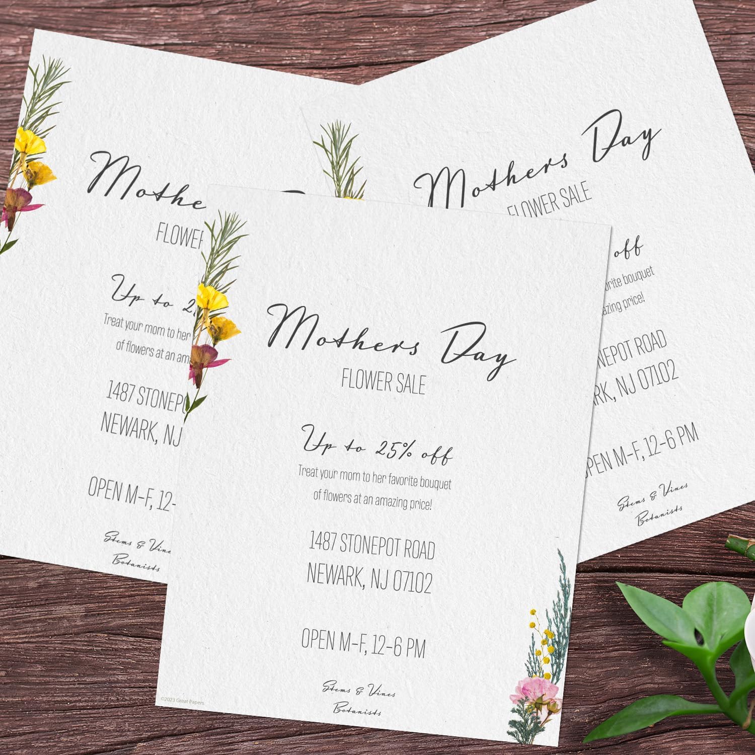 Great Papers! Lush Greenery Letterhead / 80 Floral Sheets 8.5" x 11" Beautiful Watercolor Botanical All Occasion Letter Paper