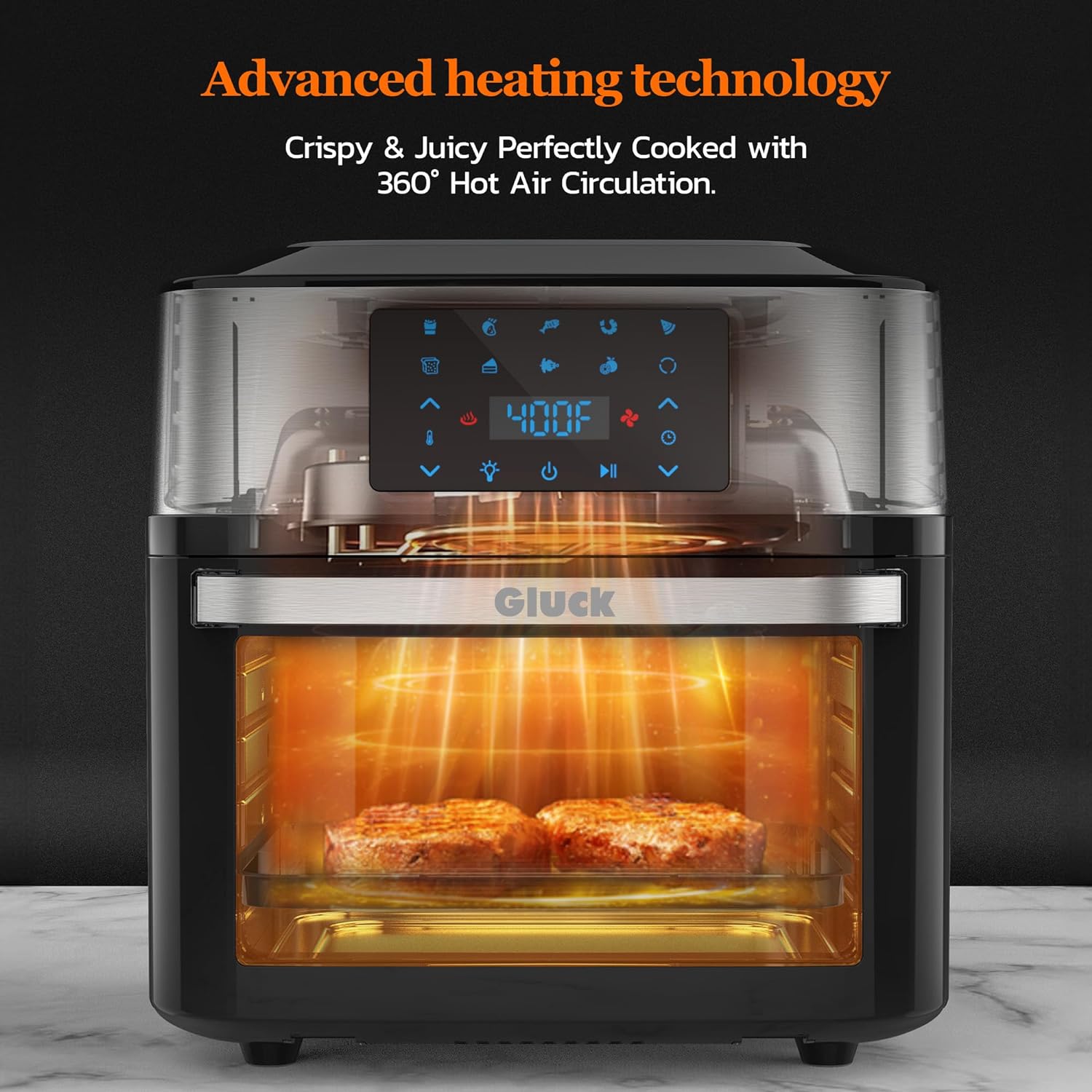 Air Fryer Oven Large 20 QT, Multifunctional 10-in-1 Airfryer Toaster Combo | Family Size, 3 Cooking Racks, Big Window, Rotisserie, Dehydrate, Bake
