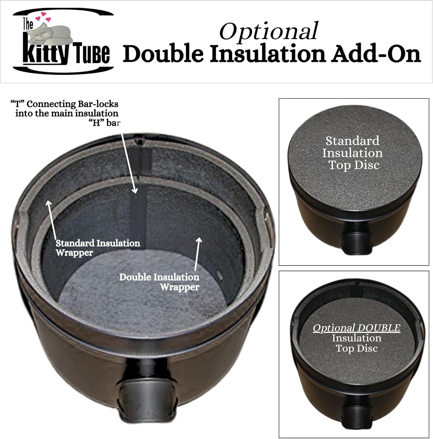 The Kitty Tube Outdoor Insulated Cat House-Feral Option with Straw