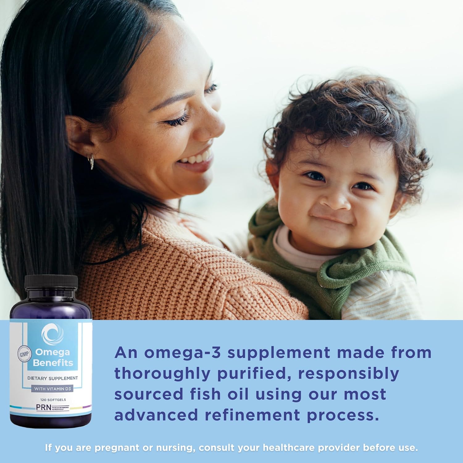 PRN rTG Omega 3 Supplement - 240 Softgels, 60-Day Supply | Fish Oil Omega 3 Supplements with 1680 mg EPA & 560 mg DHA, Omega-3 + Vitamin D for Skin, Joint, Brain, Eye & Heart Health