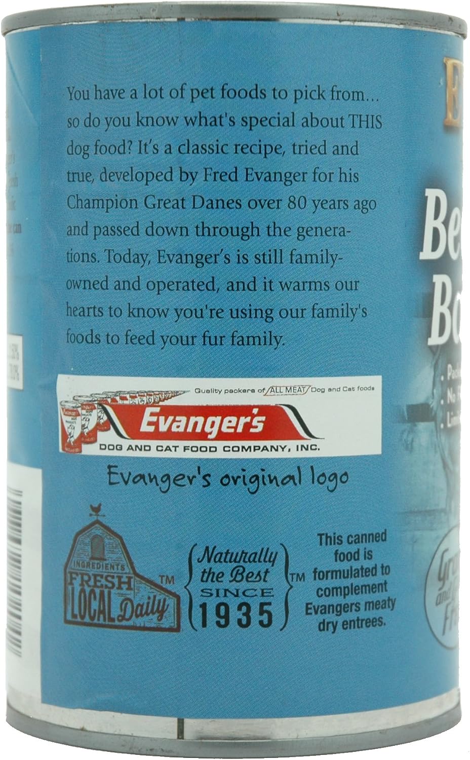 Evanger's Heritage Classic Puppy Food – 12 Count, 12.5 oz Each – Tasty Meat-Based Formula for Puppies & Underweight Dogs – Added Vitamins & Chelated Trace Minerals – Grain & Gluten Free