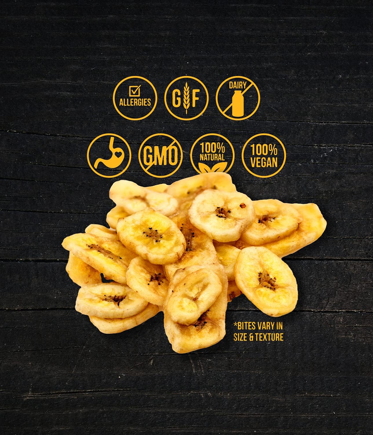 Wholesome Pride Banana Bites Dog Treats – 2-Ingredient Banana Chips for Dogs, Grain-Free, Banana & Coconut Oil, 8 oz