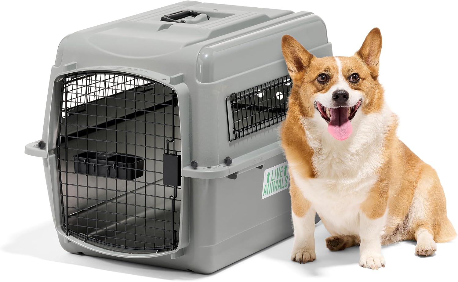 Petmate Sky Kennel - For Air and Travel, Airline Compliant Dog Crate for Pets 50-70 lbs, Heavy Duty Dog Kennel, Made in the USA- 36 Inches