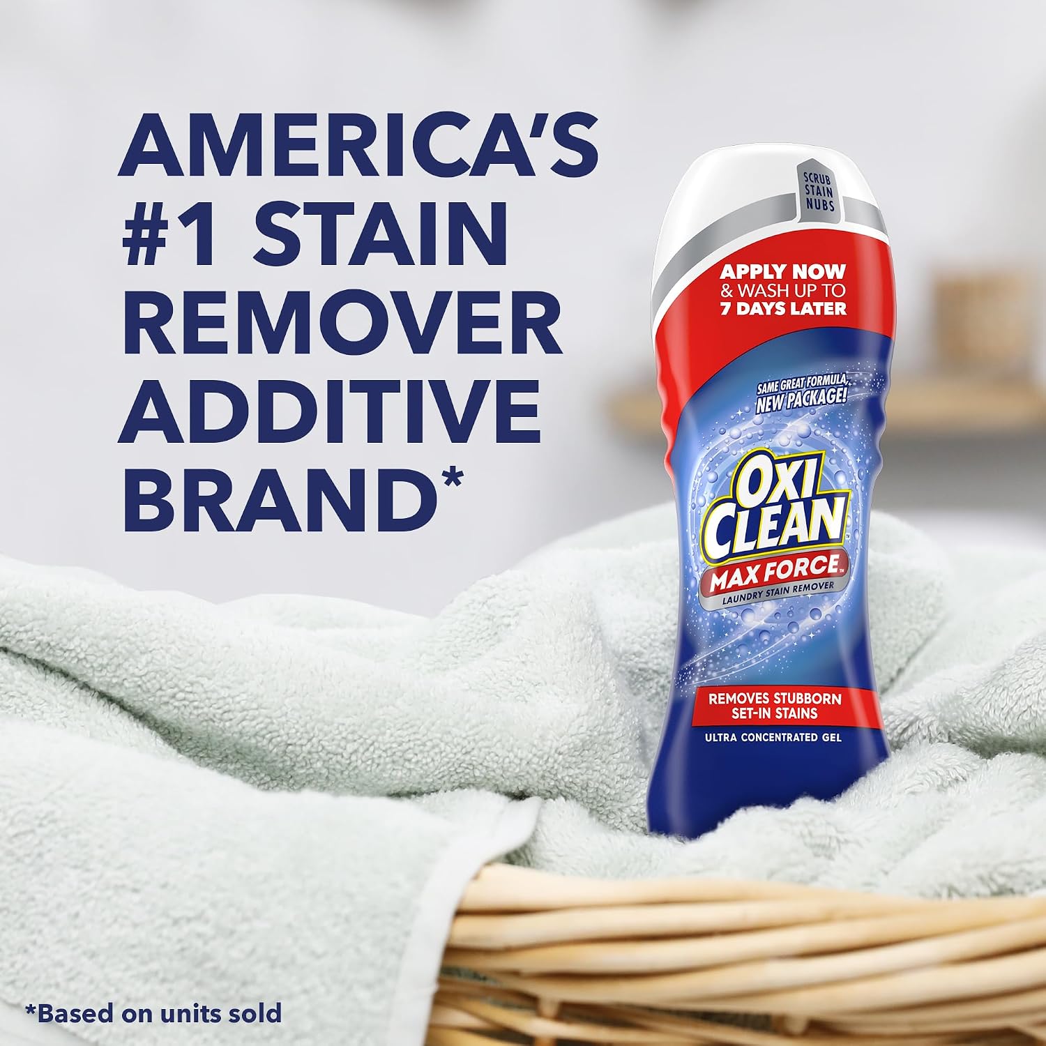 OxiClean Max Force Laundry Stain Remover Gel Stick, 6.2 fl oz | Laundry Pretreat, Dried-In Stain treatment, Food & Grease Stain Removal, Color Safe, Chlorine Free