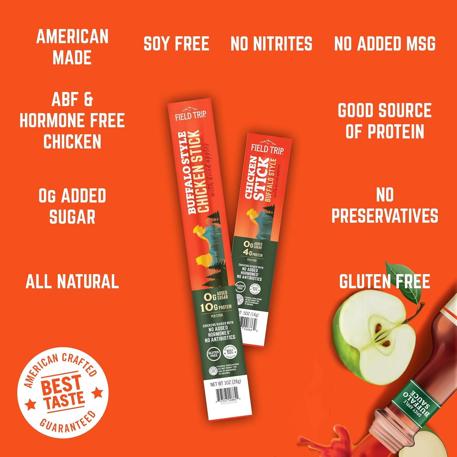 Field Trip Grass Fed Pepperoni Jerky Snack Sticks, Keto, Paleo, Gluten Free, Allergy Friendly Snack, High Protein, 50 Calorie Snack, 0.5oz, 24 Pack | Grass Fed, Keto, Paleo, Gluten Free, Allergy Friendly Snack, High Protein, 50 Calorie Snack
