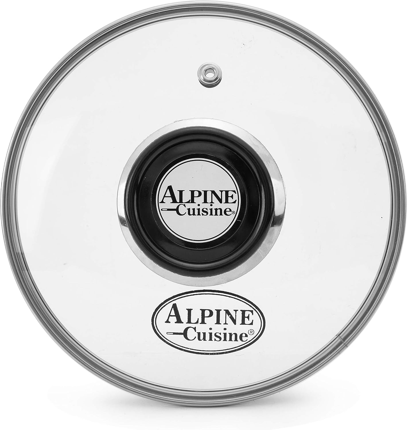 Alpine Cuisine 4 Quart Non-stick Stock Pot with Tempered Glass Lid and Carrying Handles, Multi-Purpose Cookware Aluminum Dutch Oven for Braising, Boiling, Stewing