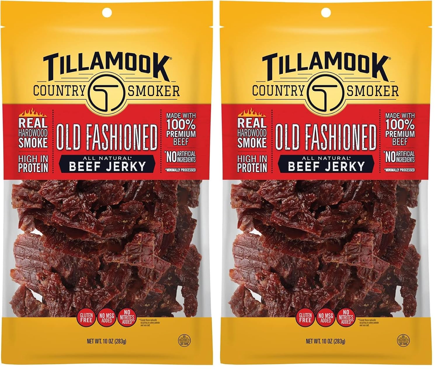 Tillamook Country Smoker Real Hardwood Smoked Beef Jerky, Teriyaki, 10 Ounce