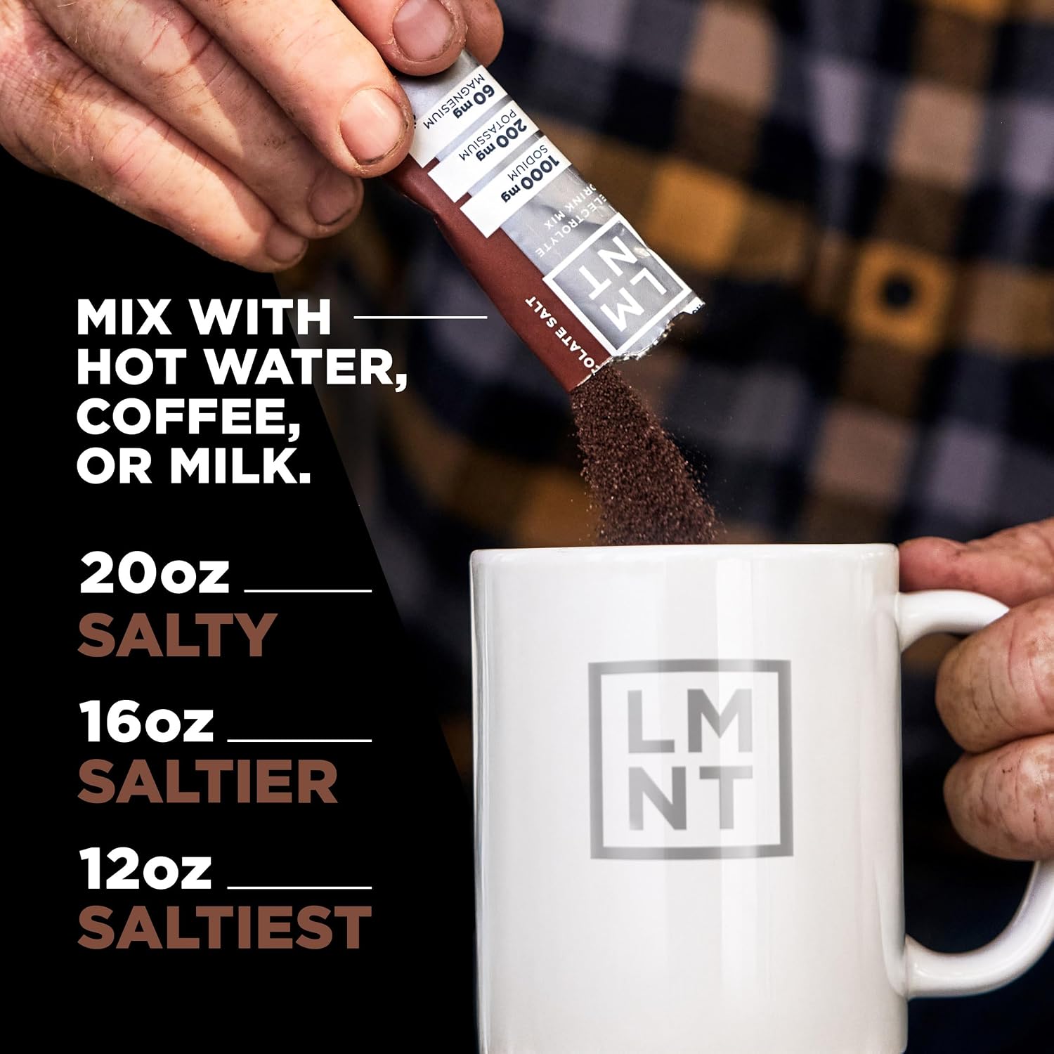 LMNT Zero Sugar Electrolytes - Chocolate Salt | Drink Mix | 30-Count
