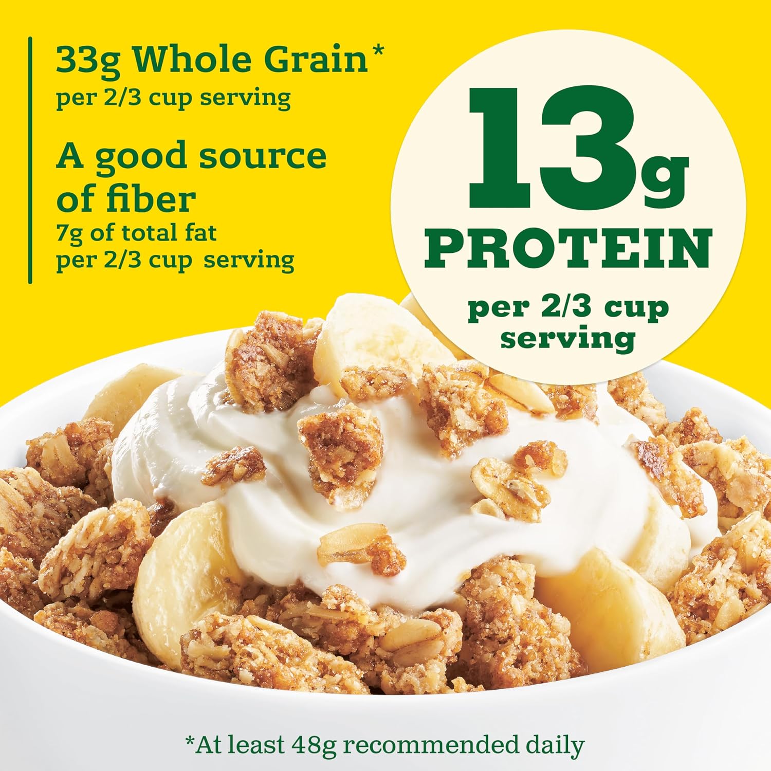 Nature Valley Oats & Honey Protein Granola, Resealable Pouch, 11 oz | 13g Protein & 33g Whole Grain per Serving, Good Source of Fiber, No Artificial Flavors or Colors