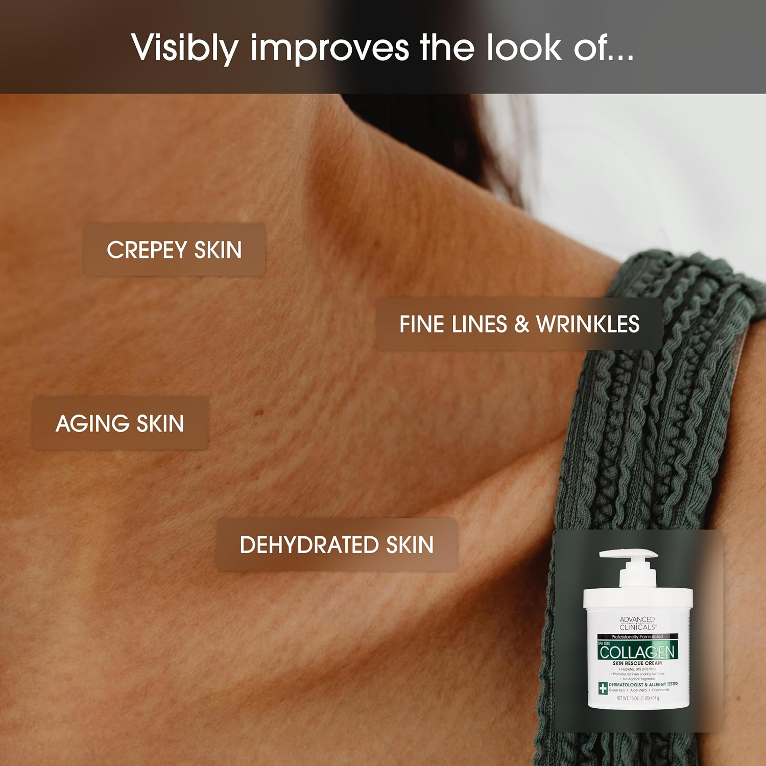 Advanced Clinicals Hydrating Collagen Oil For Body & After Shower | Visible Anti Aging Moisturizing Collagen Body Oil For Women & Men Helps Soften Appearance Of Crepe Skin & Wrinkles, 3.8 Fl Oz