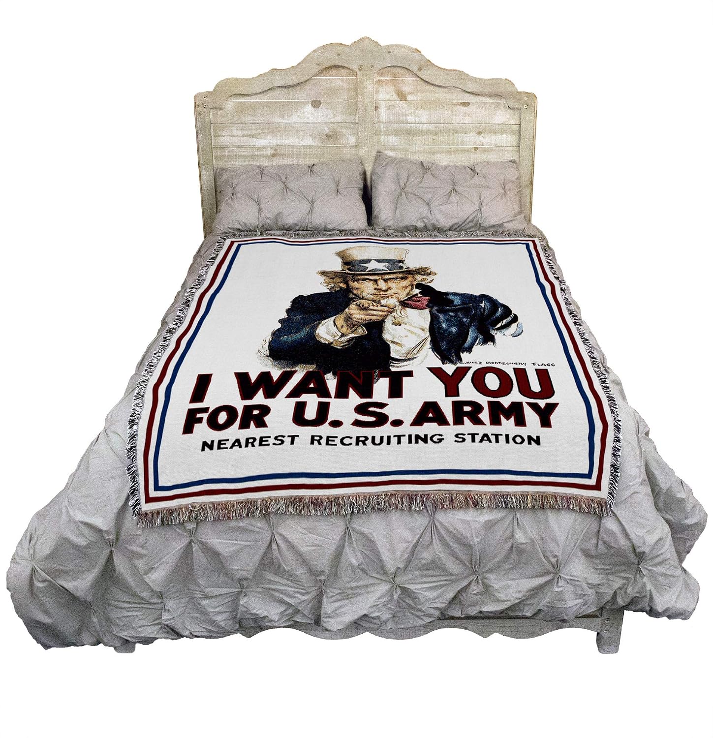 Pure Country Weavers US Army -Military Service Mark Seal Blanket Eagle - Gift Military Tapestry Throw Woven from Cotton - Made in the USA (72x54)
